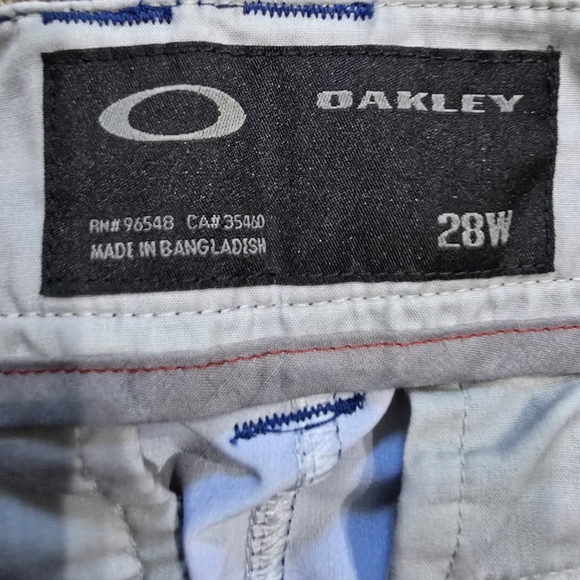 Oakley Golf Shorts Mens W 28 Blue Check Hybrid Quick Dry Stretch - Picture 2 of 6